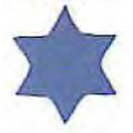 Mylar Confetti Shapes Star Of David (2")